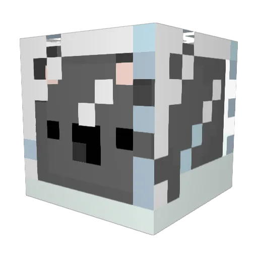Gushmista Minecraft avatar head, 3D render