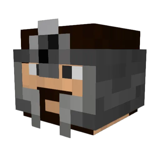 Gushnar Minecraft avatar head, 3D render