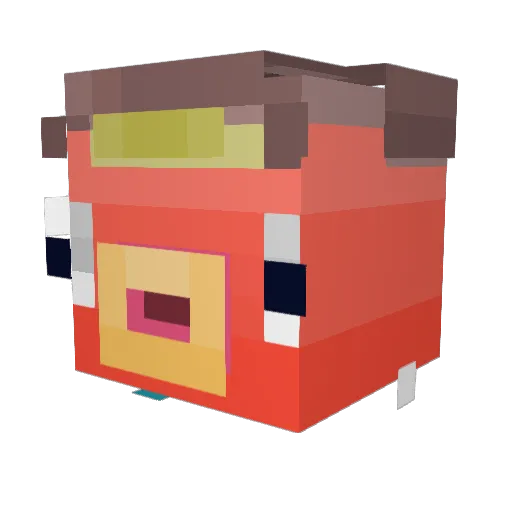 Gusjul Minecraft avatar head, 3D render