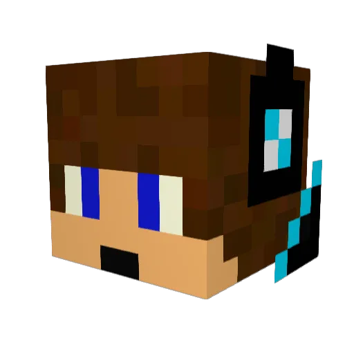 Guslord10 Minecraft avatar head, 3D render