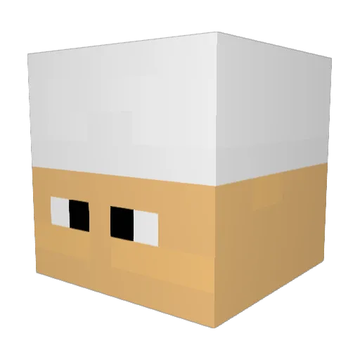 Gusnstuff Minecraft avatar head, 3D render