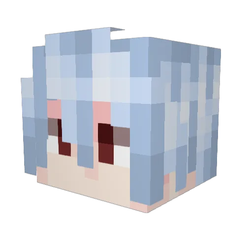 Guso7n Minecraft avatar head, 3D render