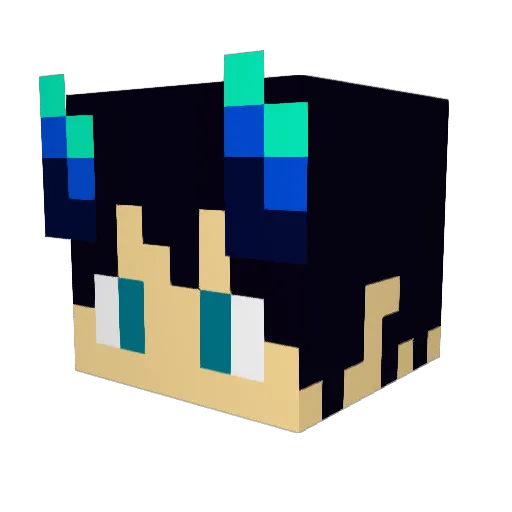 GussanSnake Minecraft avatar head, 3D render
