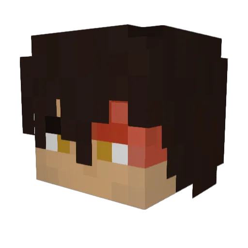 Gussgss Minecraft avatar head, 3D render