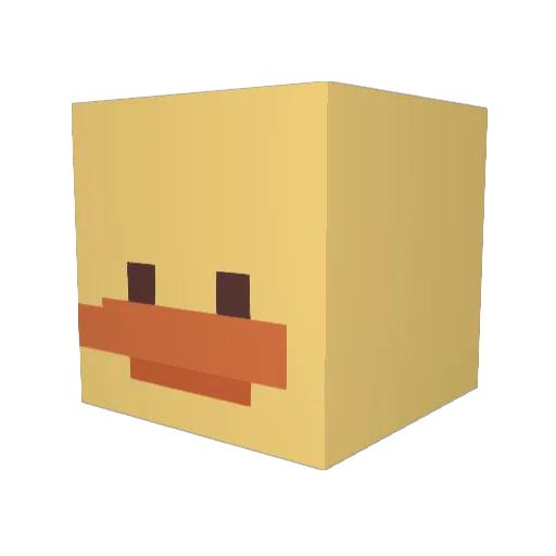 Gussiest Minecraft avatar head, 3D render