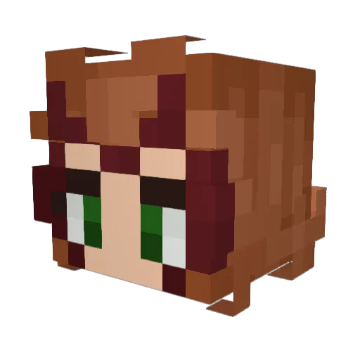GussyKB Minecraft avatar head, 3D render