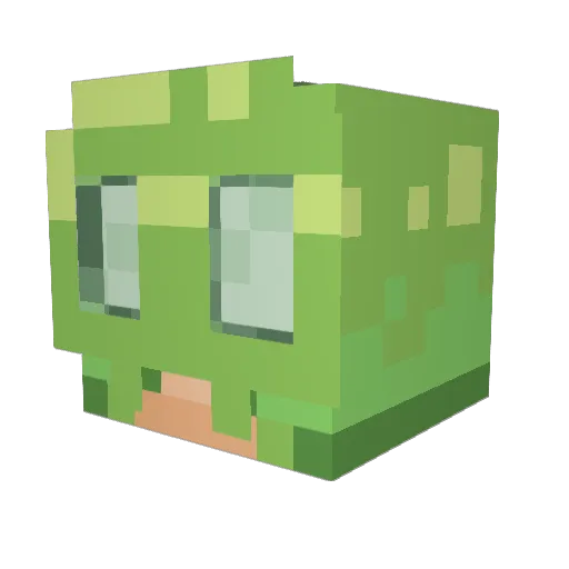 GustGust Minecraft avatar head, 3D render