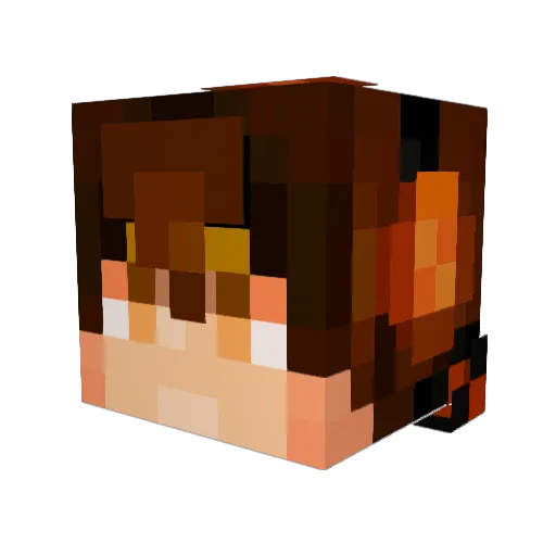 GustZzz Minecraft avatar head, 3D render