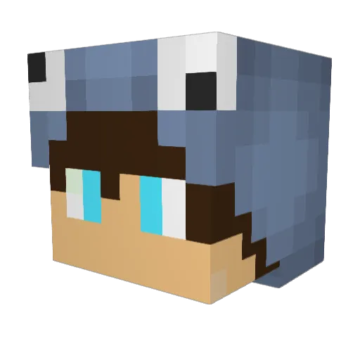 Gusta44 Minecraft avatar head, 3D render