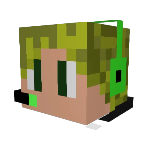 GustaGD Minecraft avatar head, 3D render