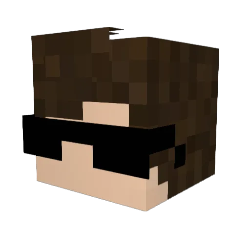 Gusta_Plays Minecraft avatar head, 3D render