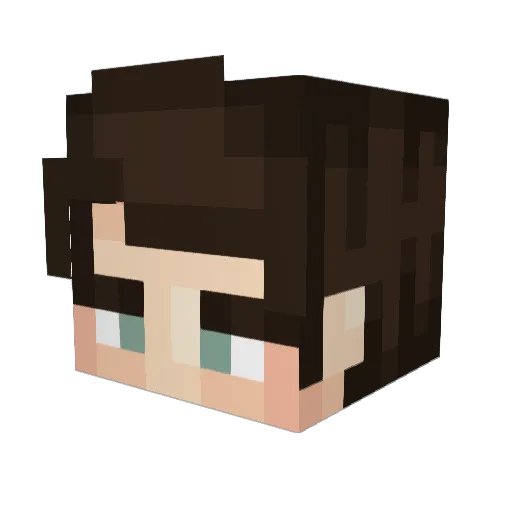 Gustaaav Minecraft avatar head, 3D render