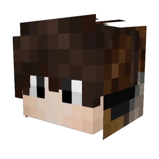 Gustabo Minecraft avatar head, 3D render