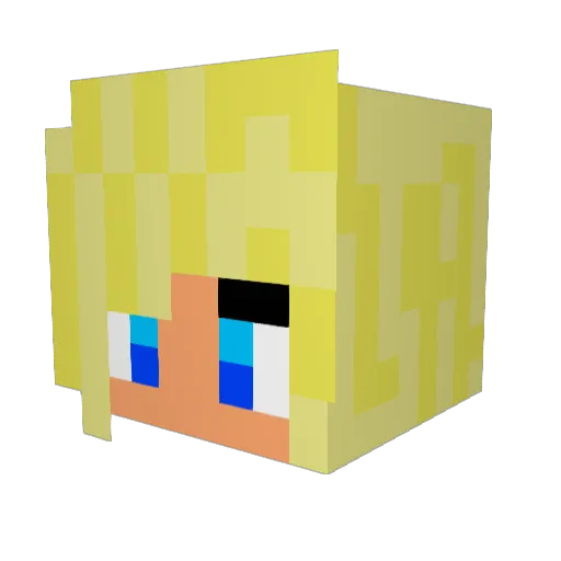 Gustache898 Minecraft avatar head, 3D render