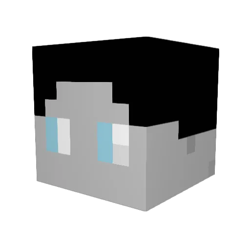 GustafGeiger Minecraft avatar head, 3D render