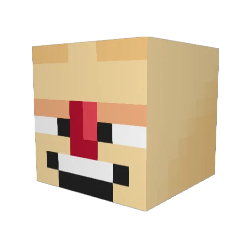 Gustafinho_ Minecraft avatar head, 3D render