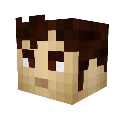 Gustag_13 Minecraft avatar head, 3D render