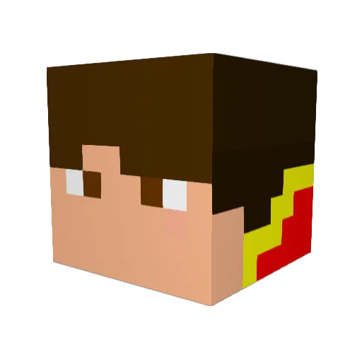 Gustamer Minecraft avatar head, 3D render