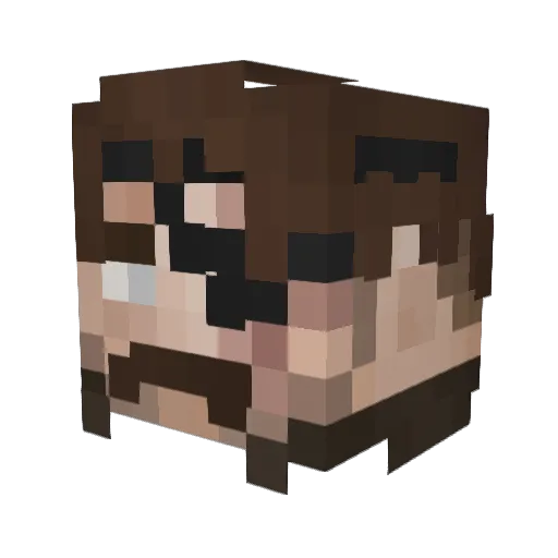 Gustando Minecraft avatar head, 3D render