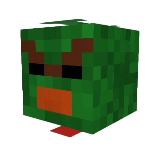 Gustashus Minecraft avatar head, 3D render