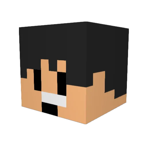 Gustav0Jun Minecraft avatar head, 3D render