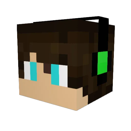 Gustav263 Minecraft avatar head, 3D render