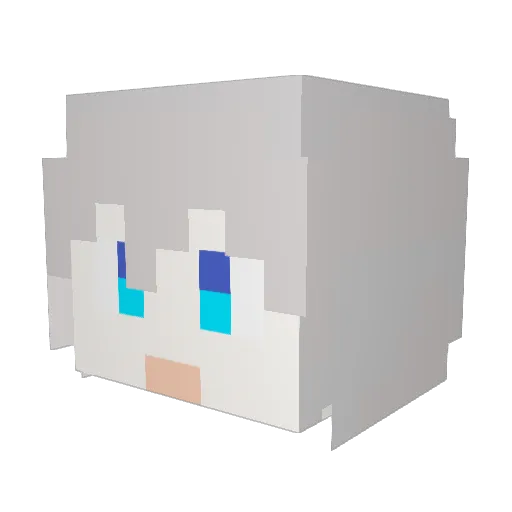GustaveTWang Minecraft avatar head, 3D render