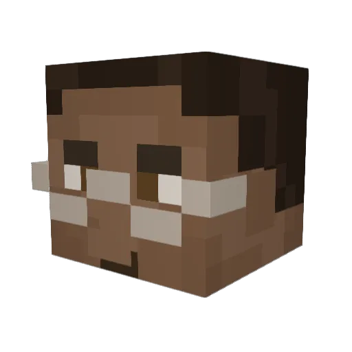 Gustavkrbb Minecraft avatar head, 3D render