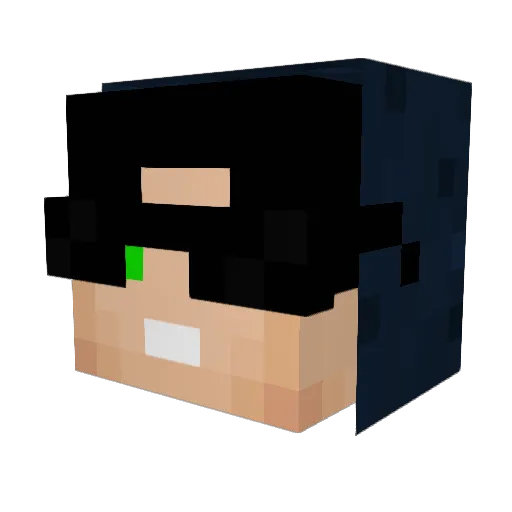 GustavoGLG Minecraft avatar head, 3D render