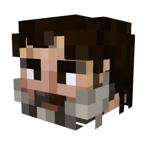 GustavoMulv Minecraft avatar head, 3D render