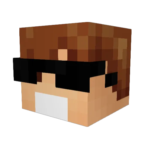 Gustavo_DMS Minecraft avatar head, 3D render