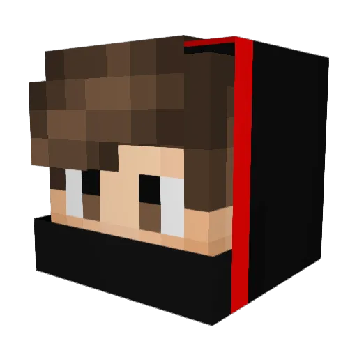 Gustavo_FF Minecraft avatar head, 3D render