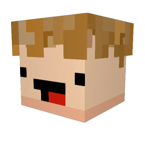 Gustavocd2 Minecraft avatar head, 3D render