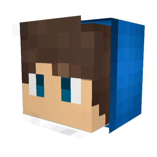 Gustichi Minecraft avatar head, 3D render
