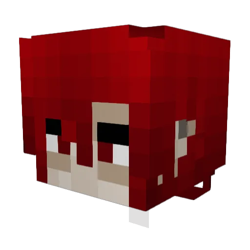 Gustinhaaa Minecraft avatar head, 3D render