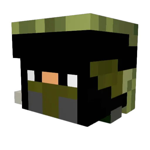 Gusto16 Minecraft avatar head, 3D render