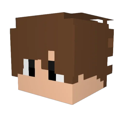GustoBr Minecraft avatar head, 3D render