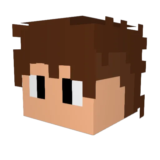 Gustta_013 Minecraft avatar head, 3D render
