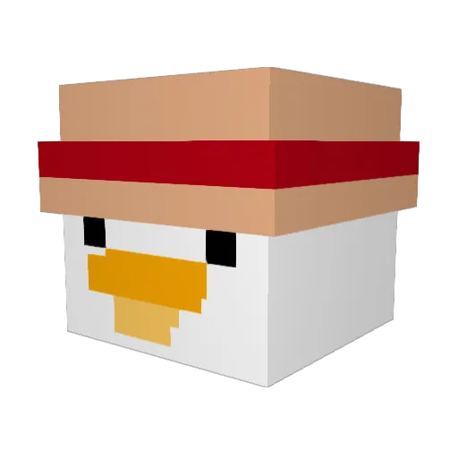 Gustxvoh_ Minecraft avatar head, 3D render