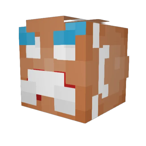 Gustyul Minecraft avatar head, 3D render