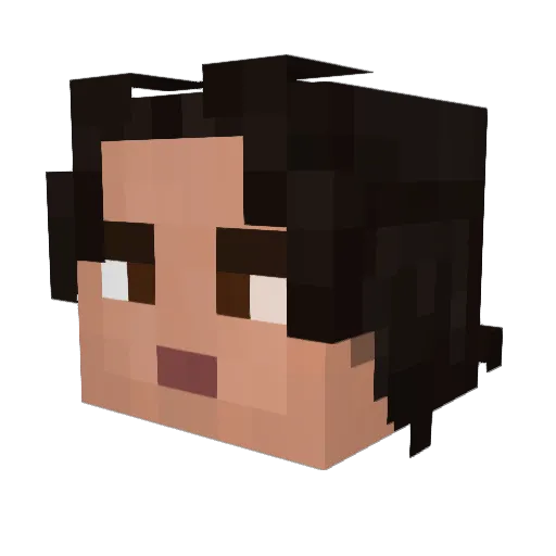 Gusyandrich Minecraft avatar head, 3D render
