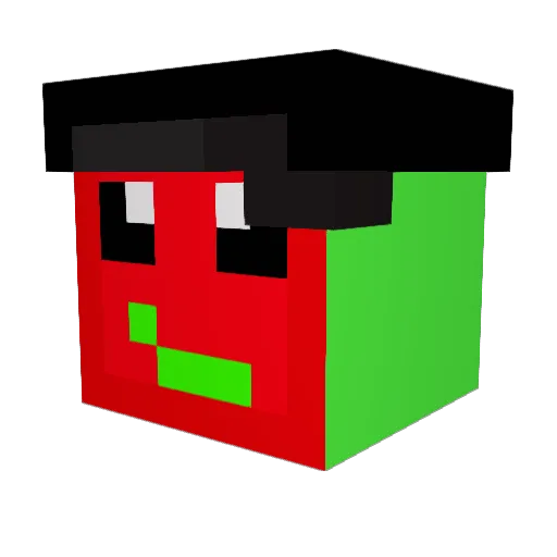Gut3nMorg3n Minecraft avatar head, 3D render