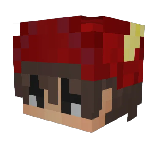 GutEmil Minecraft avatar head, 3D render