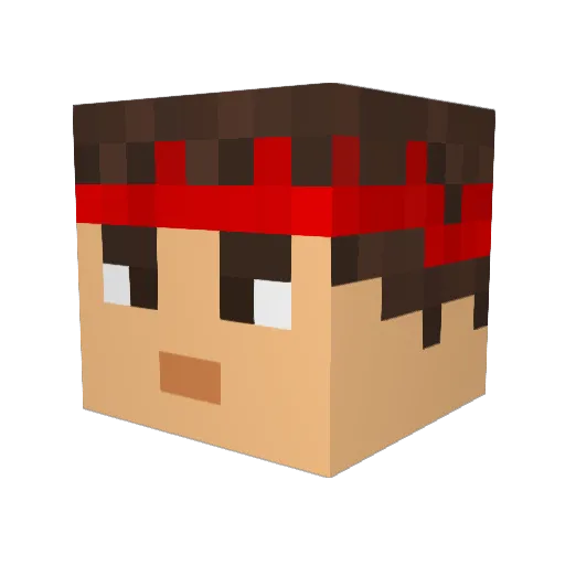 GuteR4 Minecraft avatar head, 3D render