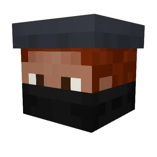 GuteZeitMitOtto Minecraft avatar head, 3D render
