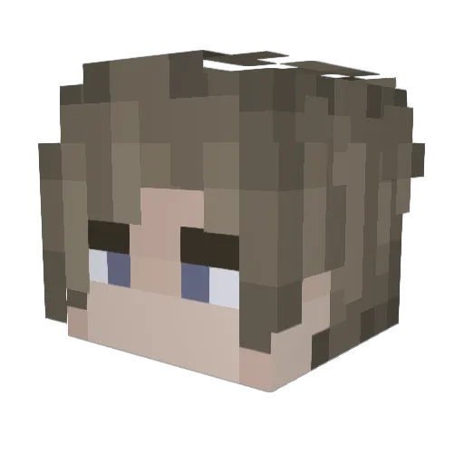 Guthyy Minecraft avatar head, 3D render