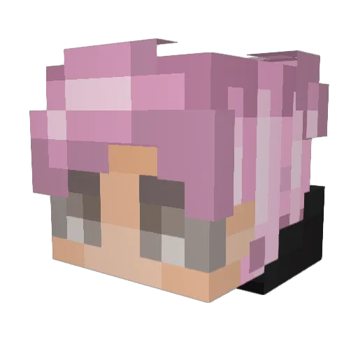 GutiGutierrez Minecraft avatar head, 3D render