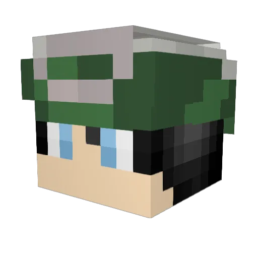 Gutin122 Minecraft avatar head, 3D render