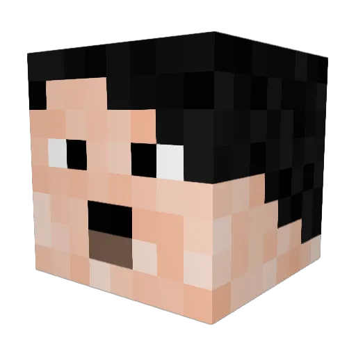 GutoC7 Minecraft avatar head, 3D render