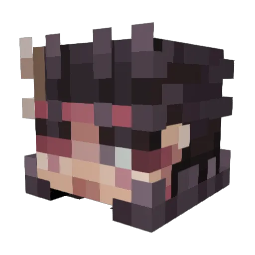 GutsBRSK Minecraft avatar head, 3D render